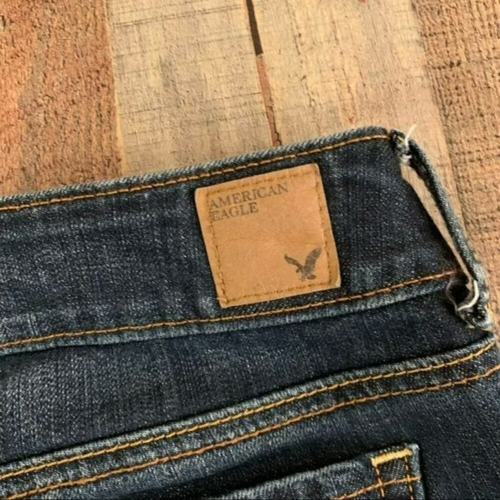 American eagle womens artist cropped straight leg denim jeans - 4 - Picture 10 of 13